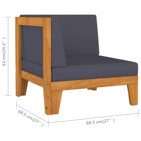 vidaXL 10 Piece Garden Lounge Set with Cushions Solid Acacia Wood - Image 9