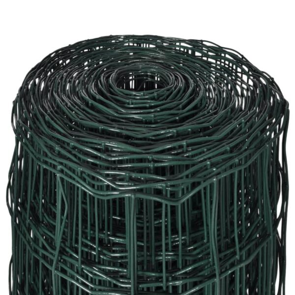 vidaXL Euro Fence Steel 25x1.0 m Green - Image 4