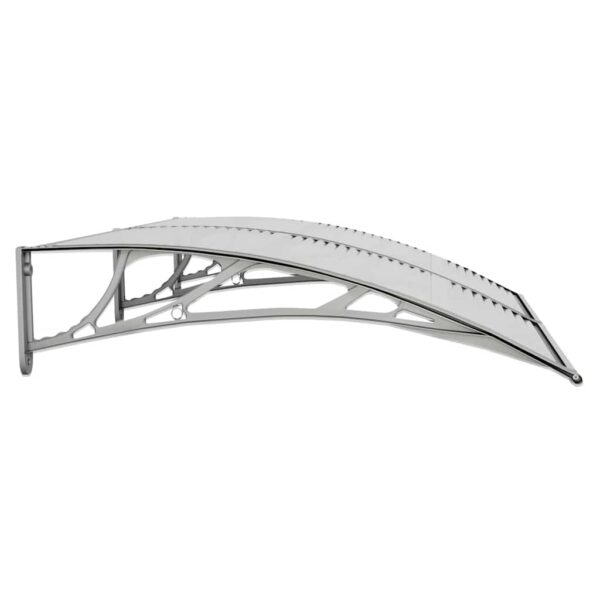 vidaXL Door Canopy Grey 150x100 cm Polycarbonate - Image 5