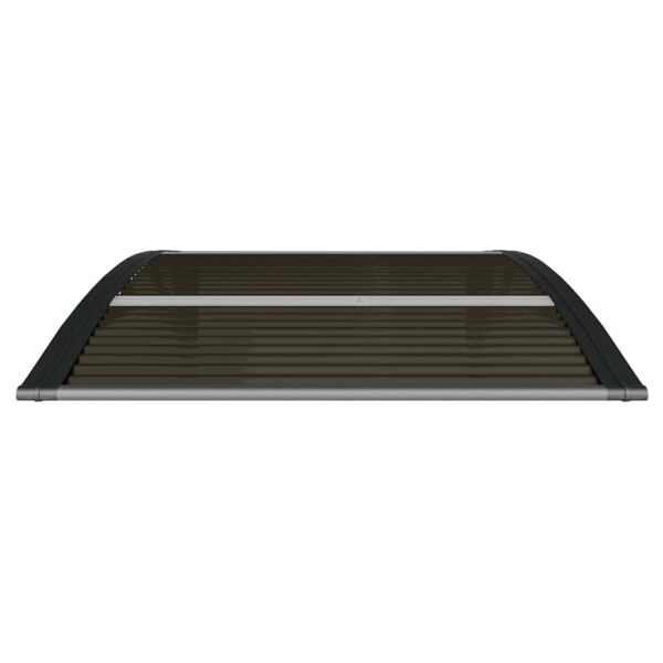 vidaXL Door Canopy Black 100x80 cm Polycarbonate - Image 4