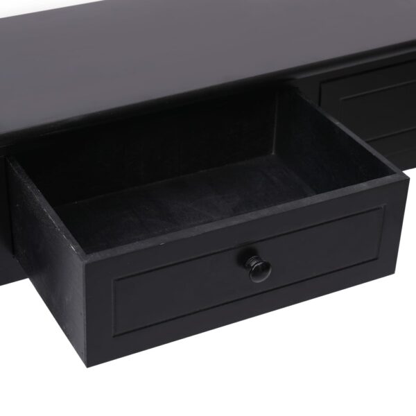 vidaXL Console Table Black 90x30x77 cm Wood - Image 7