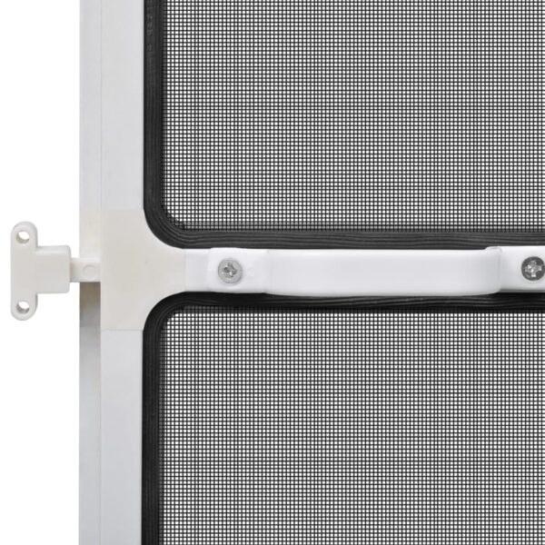 White Hinged Insect Screen for Doors 100 x 215 cm - Image 7