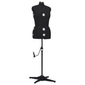 vidaXL Adjustable Dress Form Female Black M Size 40-46