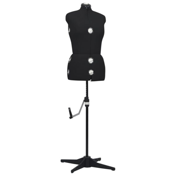 vidaXL Adjustable Dress Form Female Black M Size 40-46 - Image 1