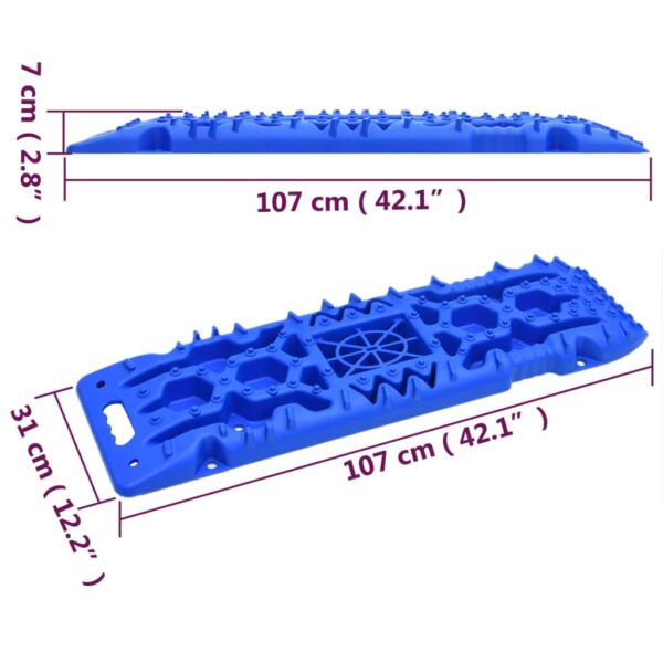 vidaXL Traction Boards 2 pcs Blue 107x31x7 cm Nylon - Image 9