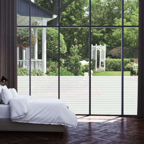 vidaXL Window Film Frosted Stripes Design 0,9x10 m PVC - Image 6