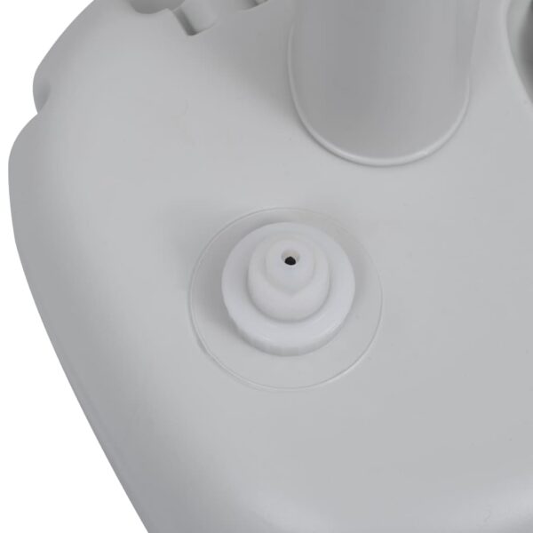 vidaXL Portable Camping Toilet and Handwash Stand Set Grey - Image 9