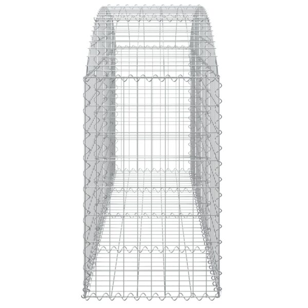 vidaXL Arched Gabion Basket 200x50x80/100 cm Galvanised Iron - Image 4