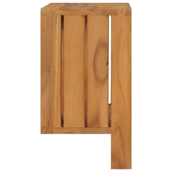 vidaXL Wall-mounted Towel Rack 35x20x35 cm Solid Teak Wood - Image 3