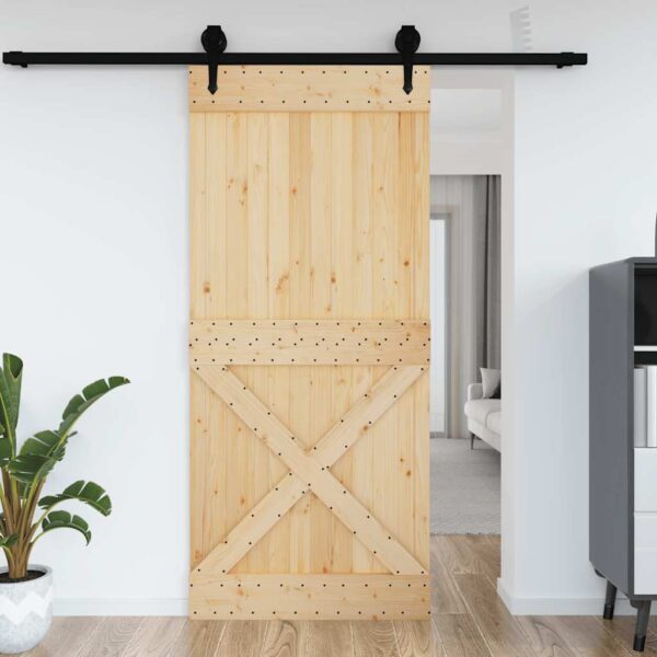 vidaXL Door NARVIK 100x210 cm Solid Wood Pine - Image 1