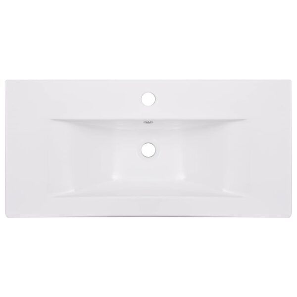 vidaXL Built-in Basin 81x39.5x18.5 cm Ceramic White - Image 4
