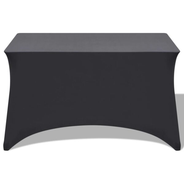 vidaXL Stretch Table Slipcovers 2 pcs 120x60.5x74 cm Anthracite - Image 2