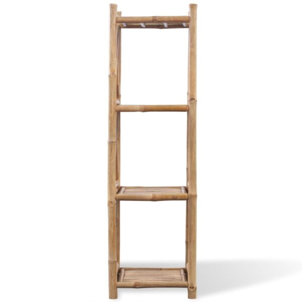 vidaXL 4-Tier Square Bamboo Shelf - Image 2