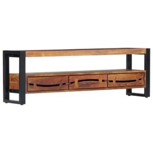 vidaXL TV Cabinet 140x30x45 cm Solid Acacia Wood