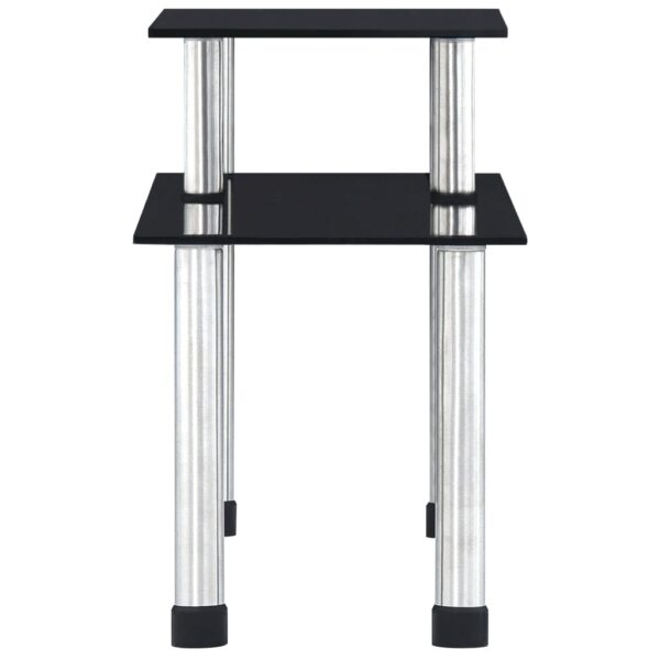 vidaXL Kitchen Shelf Black 45x16x26 cm Tempered Glass - Image 3