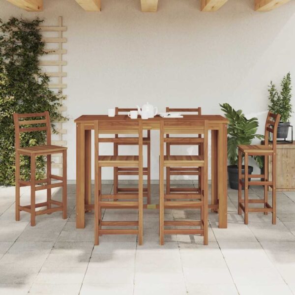 vidaXL Bar Table Solid Acacia Wood 150x70x105 cm - Image 3