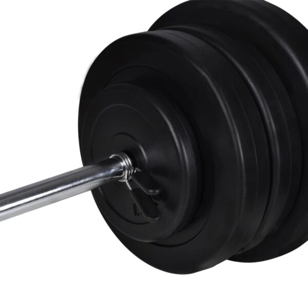 vidaXL Barbell Squat Rack with Barbell and Dumbbell Set 60.5 kg - Image 10