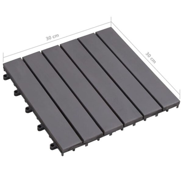 vidaXL Decking Tiles 30 pcs Grey Wash 30x30 cm Solid Acacia Wood - Image 8