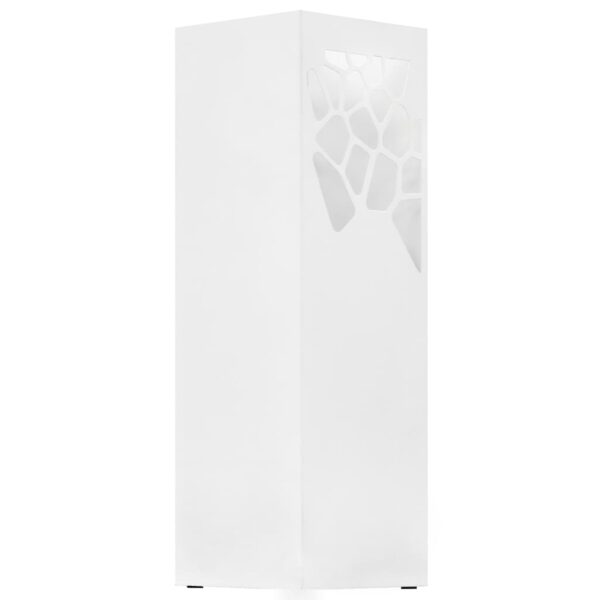 vidaXL Umbrella Stand Stones Steel White - Image 2