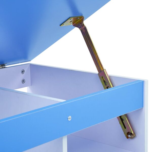vidaXL Children Drawing Study Desk Tiltable Blue and White - Image 8