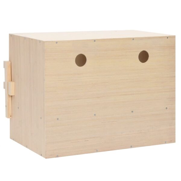 vidaXL Chicken Laying Nest 2 Compartments 63x40x45 cm Solid Pine Wood - Image 7