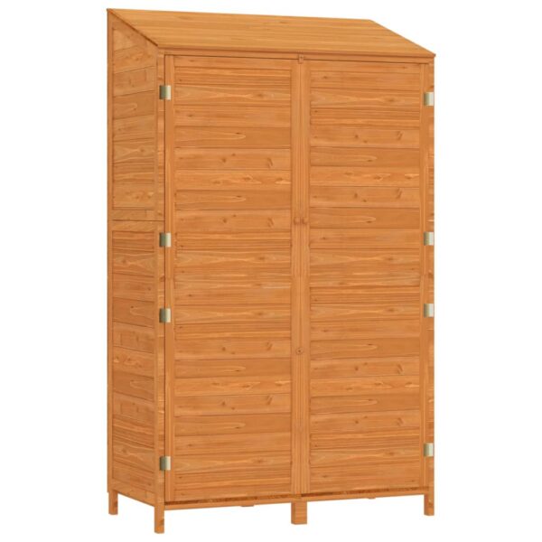 vidaXL Garden Shed Brown 102x52x174.5 cm Solid Wood Fir - Image 2
