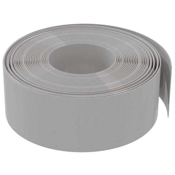 vidaXL Garden Edging Grey 10 m 20 cm Polyethylene - Image 3