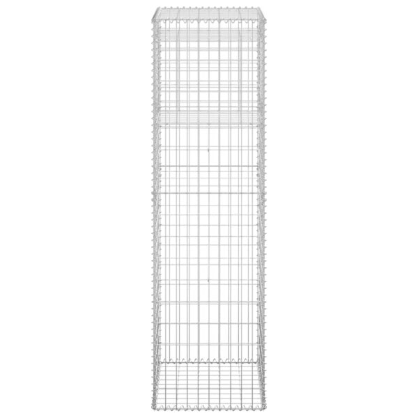 vidaXL Gabion Basket Posts 2 pcs 50x50x180 cm Iron - Image 5