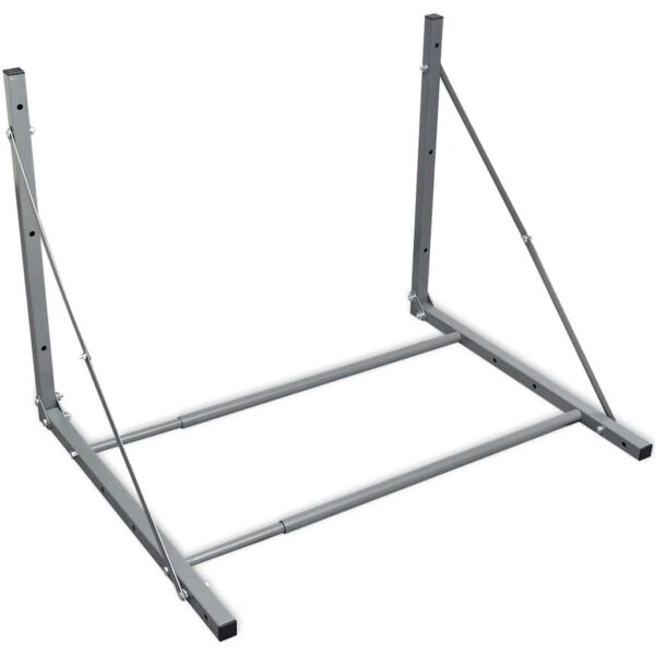 vidaXL Tyre Rack Silver Steel - Image 2