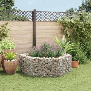 vidaXL Hexagonal Gabion Raised Bed 160x140x50 cm