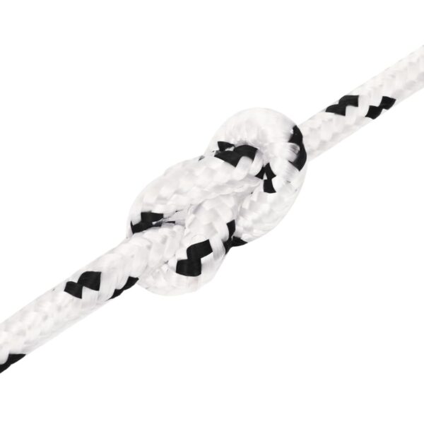 vidaXL Braided Boat Rope White 6 mmx100 m Polyester - Image 4