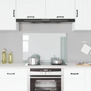 vidaXL Kitchen Backsplash Transparent 90x60 cm Tempered Glass