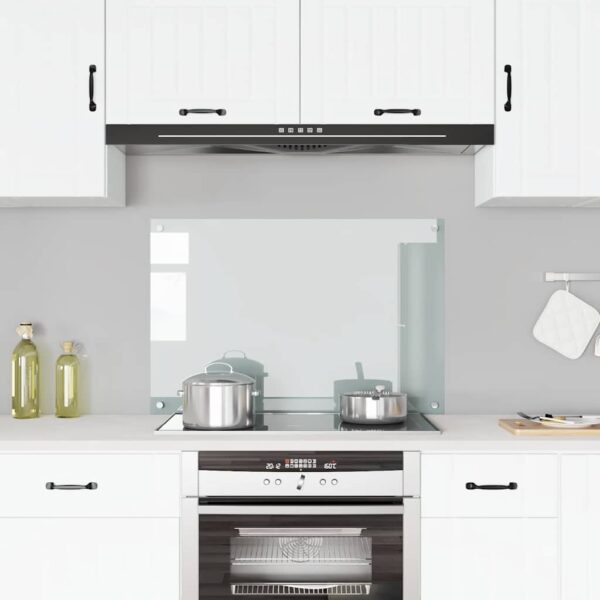 vidaXL Kitchen Backsplash Transparent 90x60 cm Tempered Glass - Image 1