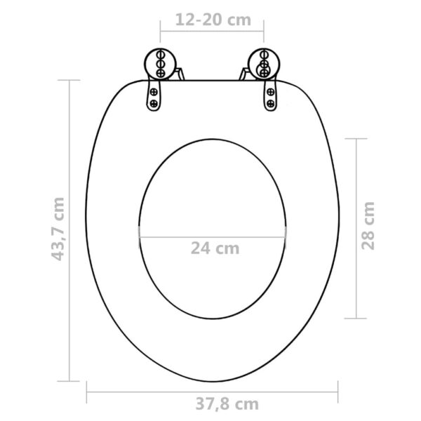 vidaXL Toilet Seats with Lids 2 pcs MDF Dolphin - Image 9