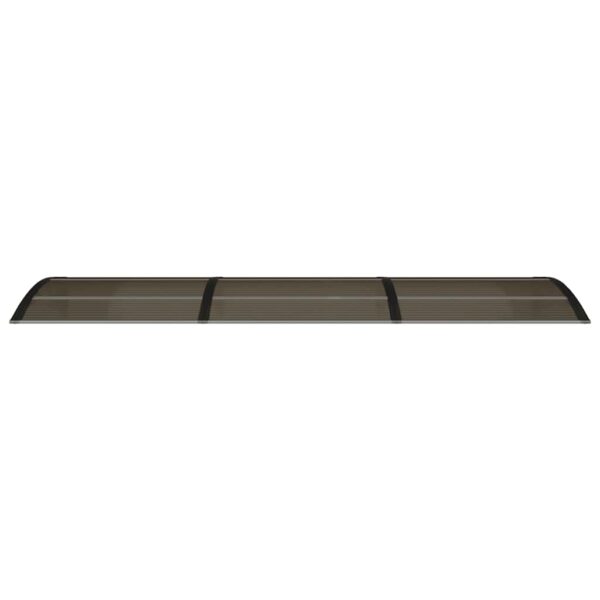 vidaXL Door Canopy Black 300x75 cm Polycarbonate - Image 4