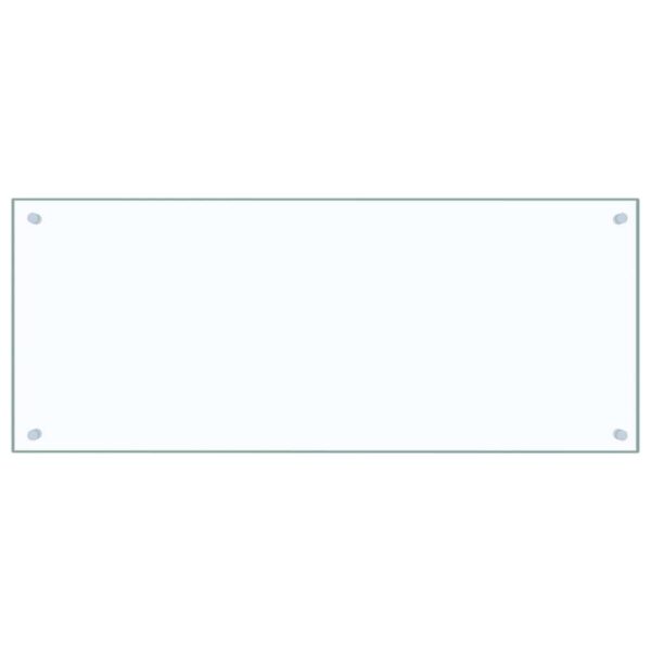 vidaXL Kitchen Backsplash Transparent 100x40 cm Tempered Glass - Image 2