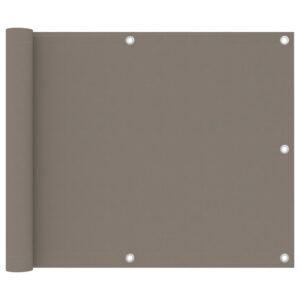 vidaXL Balcony Screen Taupe 75x400 cm Oxford Fabric