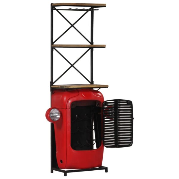 vidaXL Tractor Wine Cabinet 49x31x172 cm Solid Wood Mango - Image 7