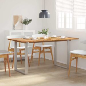 vidaXL Dining Table 154x80x76 cm Solid Acacia Wood