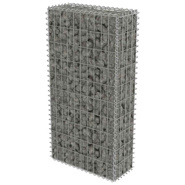 vidaXL Gabion Wall with Covers Galvanised Steel 50x20x100 cm - Image 2