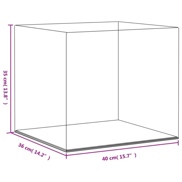 vidaXL Display Box Transparent 40x36x35 cm Acrylic - Image 6