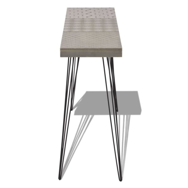 vidaXL Console Table 90x30x71.5 cm Grey - Image 5