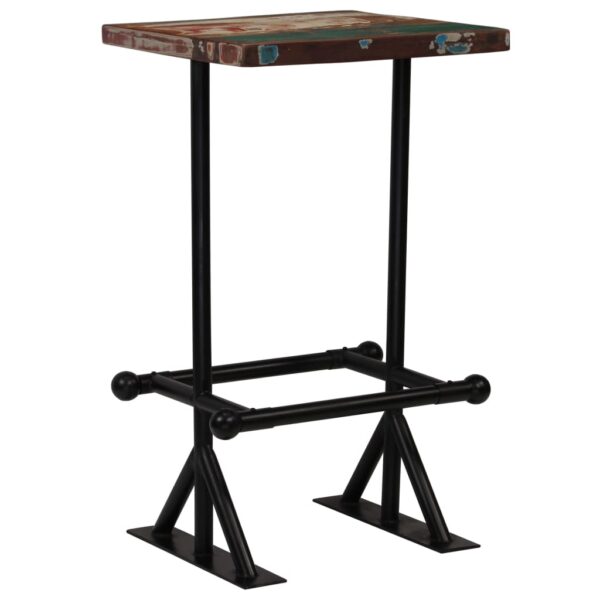 vidaXL Bar Table Solid Reclaimed Wood Multicolour 60x60x107 cm - Image 10