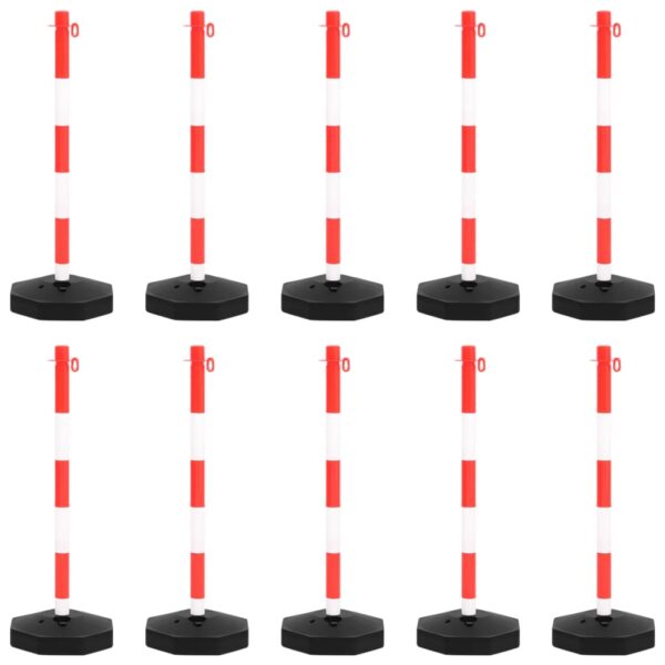 vidaXL Chain Post Set with 10 m Plastic Chain - Image 2