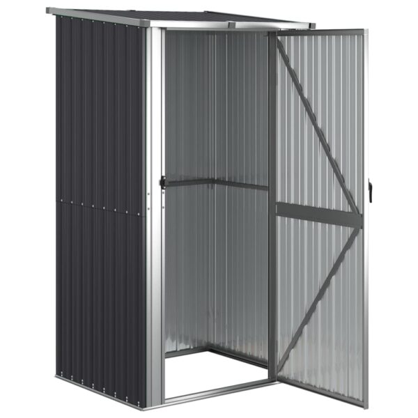vidaXL Garden Shed Anthracite 118.5x97x209.5 cm Galvanised Steel - Image 3