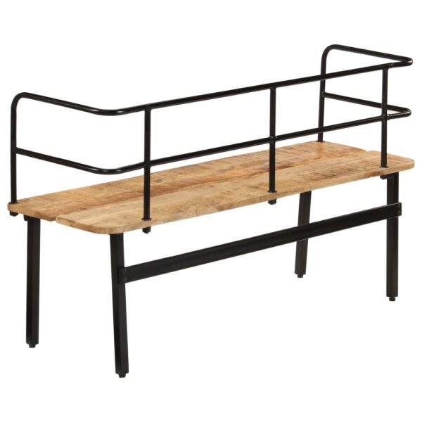 vidaXL Bench 120x40x70 cm Solid Mango Wood - Image 4