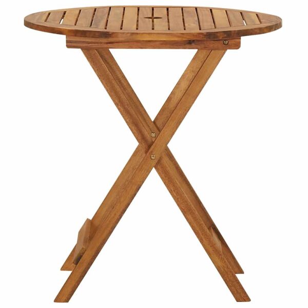 vidaXL 3 Piece Folding Garden Dining Set Solid Acacia Wood - Image 3