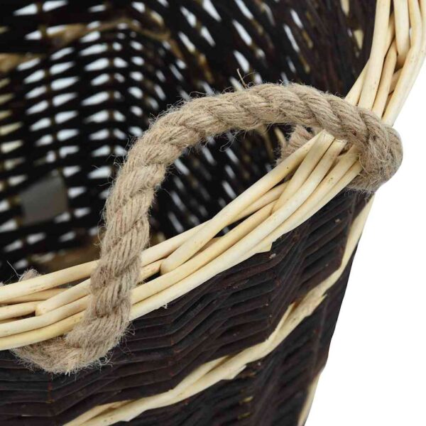 vidaXL Firewood Backpack with Carrying Belts 50x44x58 cm Natural Willow - Image 6