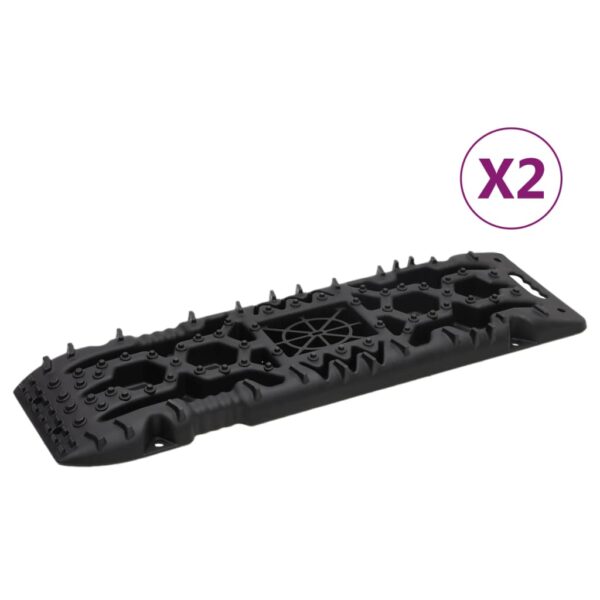 vidaXL Traction Boards 2 pcs Black 107x31x7 cm Nylon - Image 1