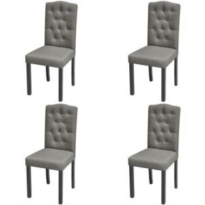 vidaXL Dining Chairs 4 pcs Grey Fabric